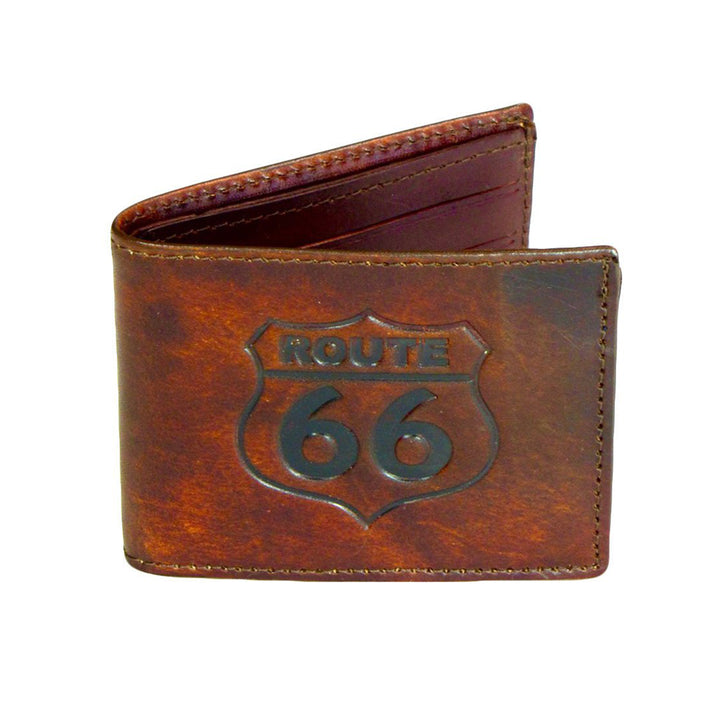 Rt 66 Brown Genuine Leather Bifold Wallet