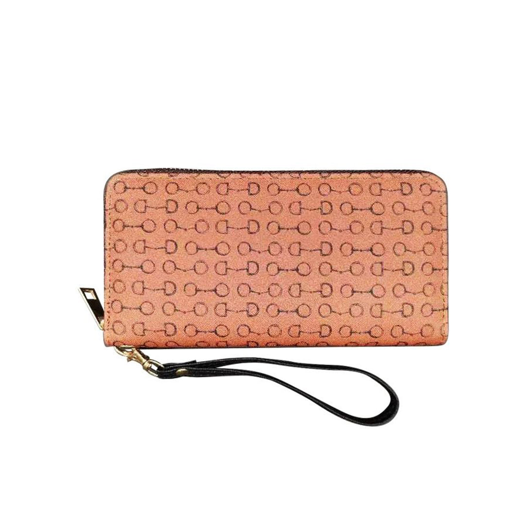 Snaffle Bit Print Wristlet Wallet - Tan