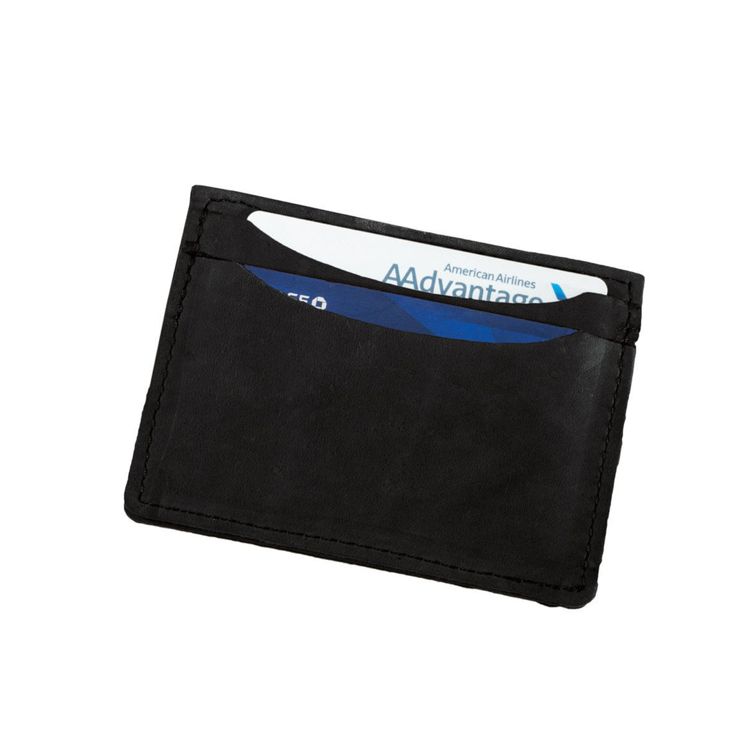 Black Double Sided Genuine Leather ID / Card Holder