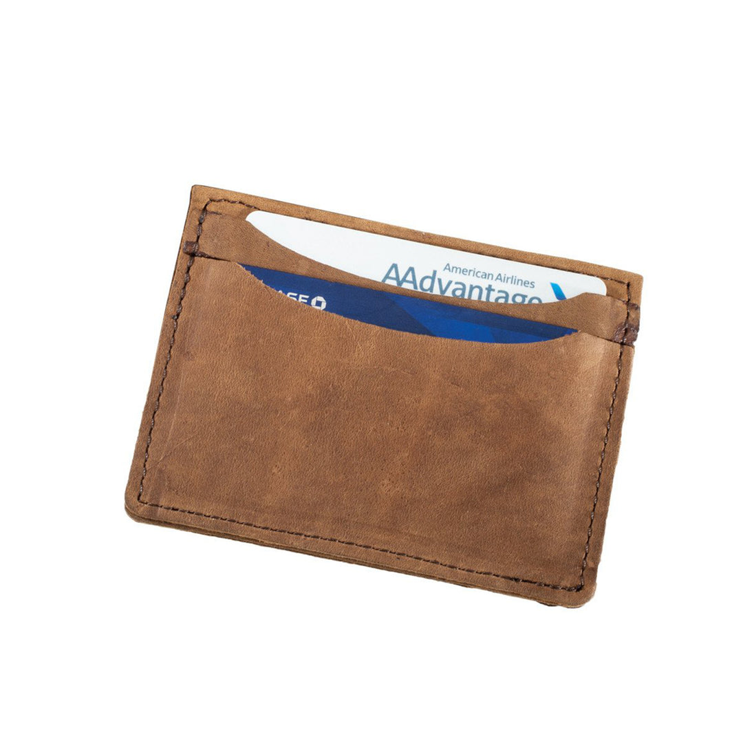 Brown Double Sided Genuine Leather ID / Card Holder