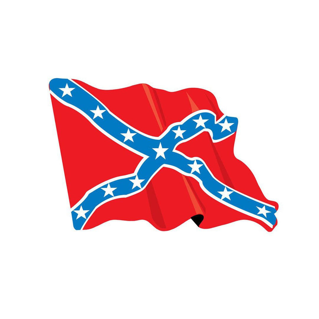 Wavy Rebel Flag Die-cut Magnet