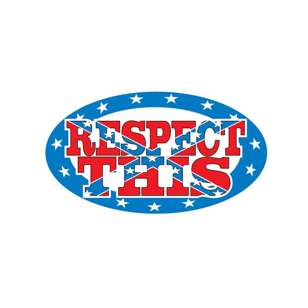 Respect This on Rebel Flag Oval Magnet