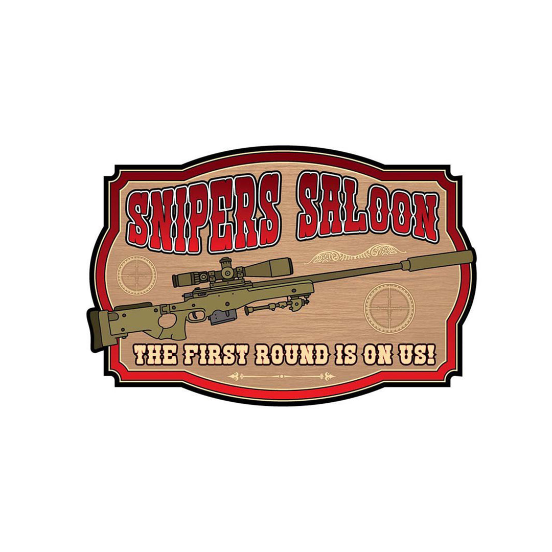 Snipers Saloon Die-cut Magnet