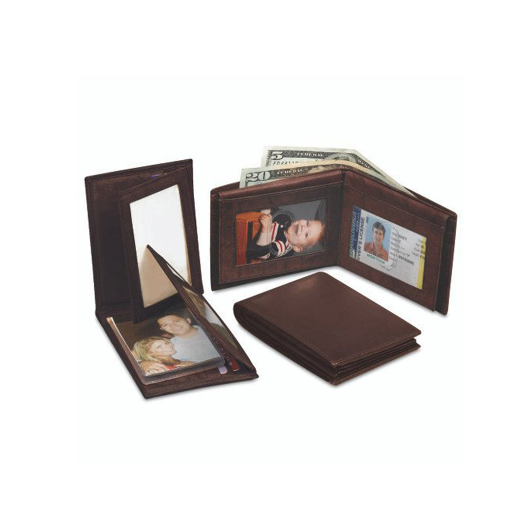 Brown Leather Bifold Wallet - 2211