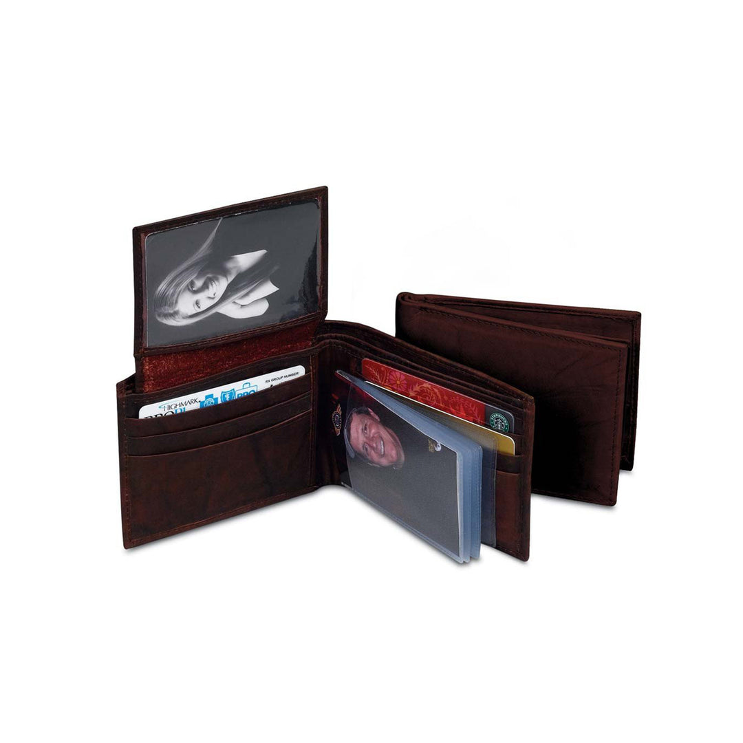 Brown Leather Bifold Wallet - 2237