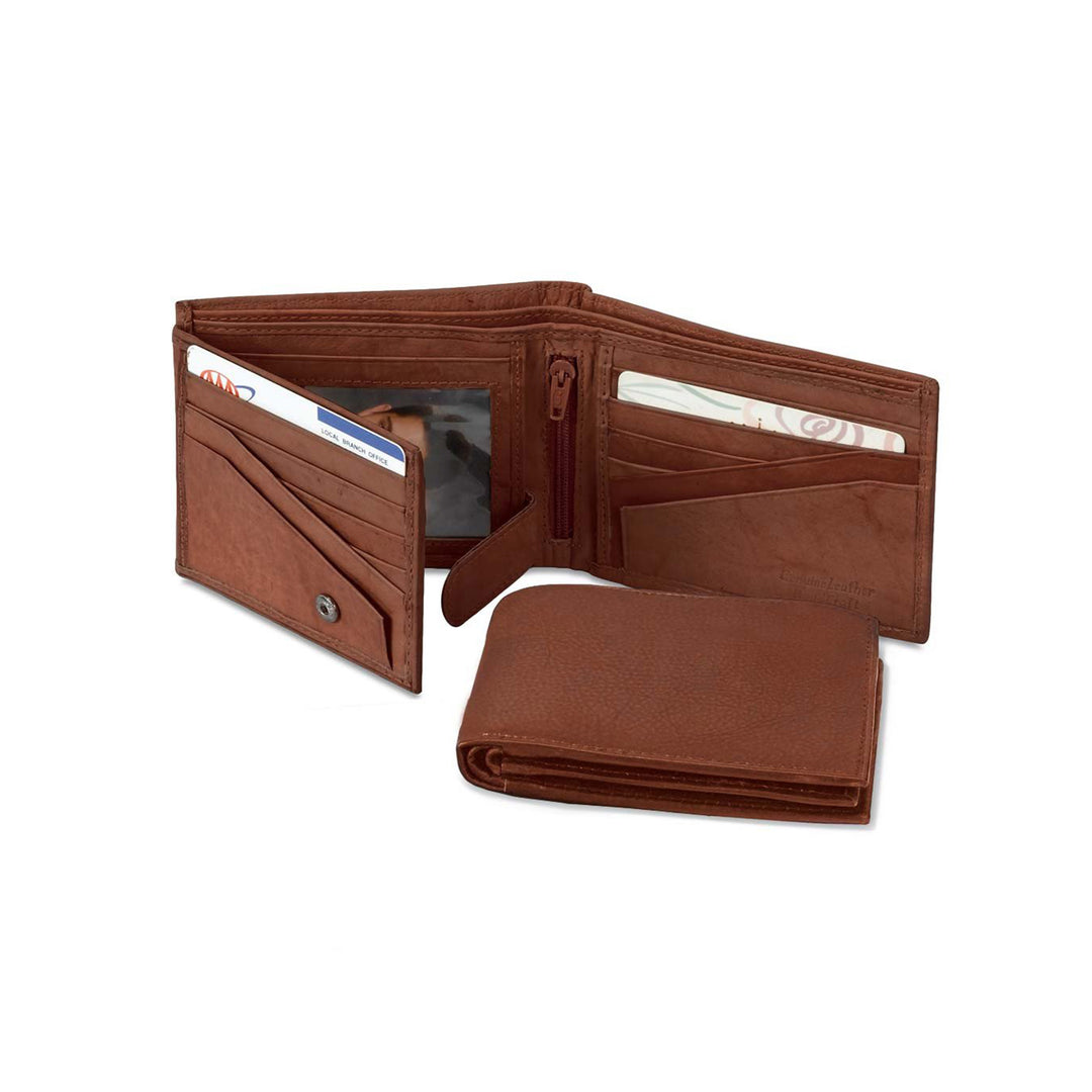 Brown Leather Bifold Wallet - 2314