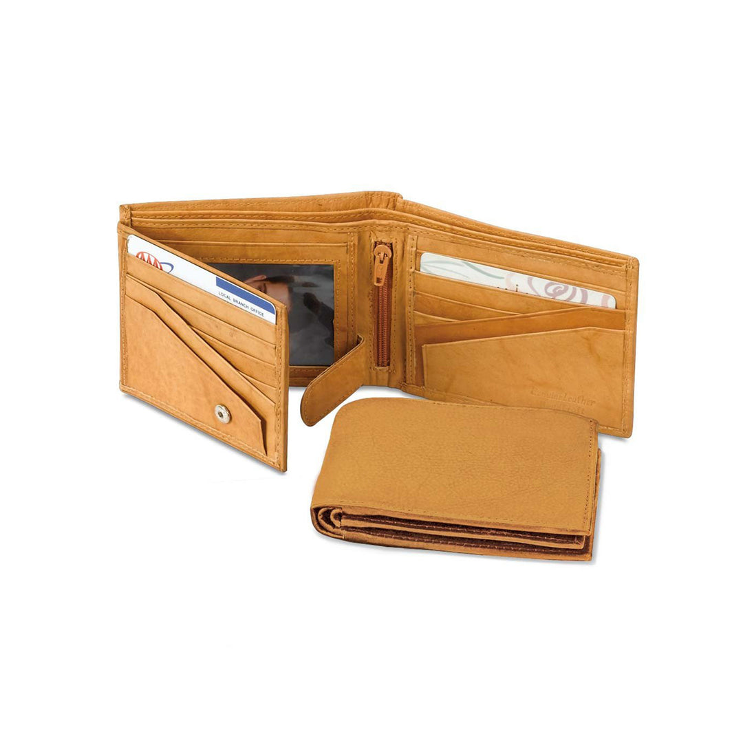 Tan Leather Bifold Wallet - 2314
