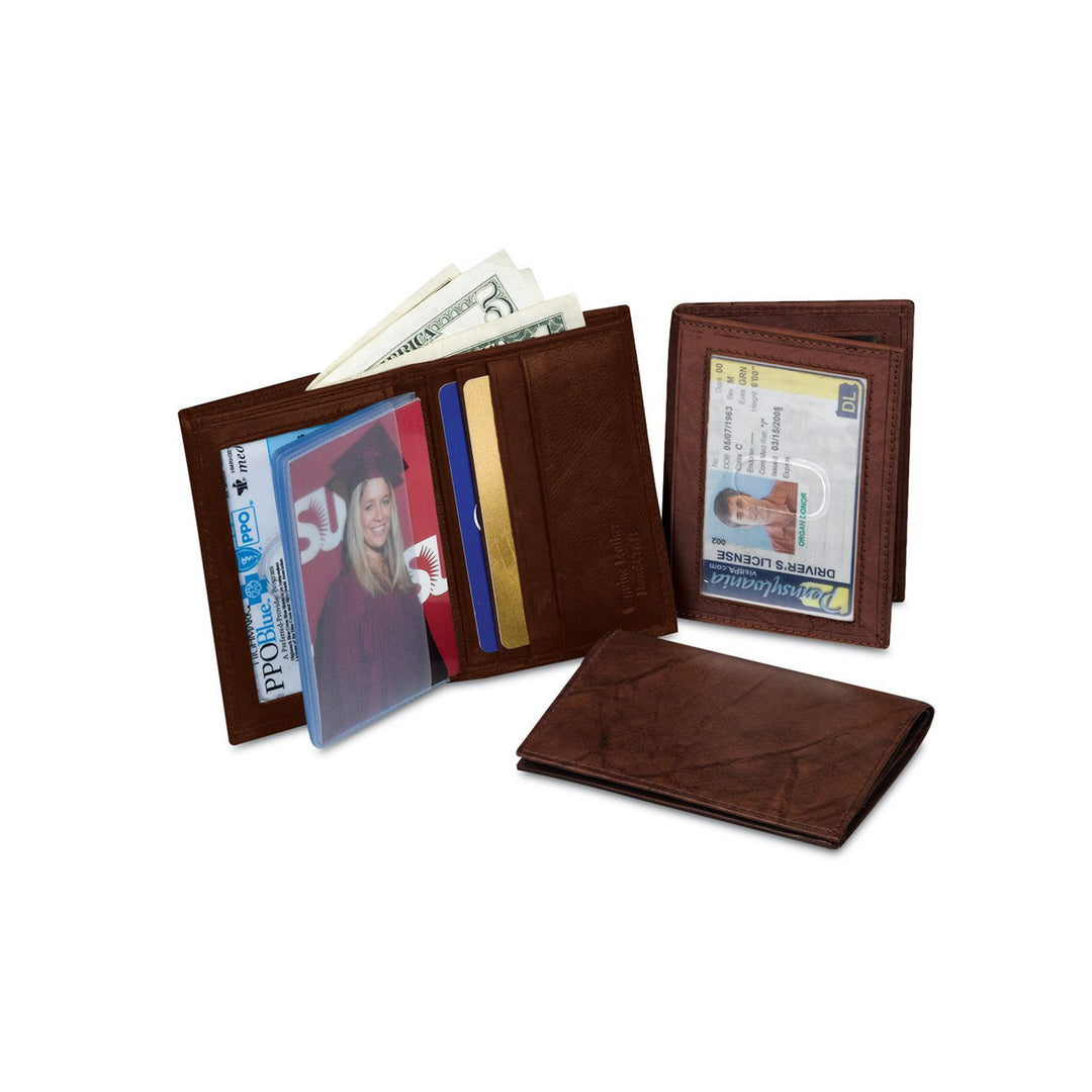 Brown Leather Bifold Wallet - 298