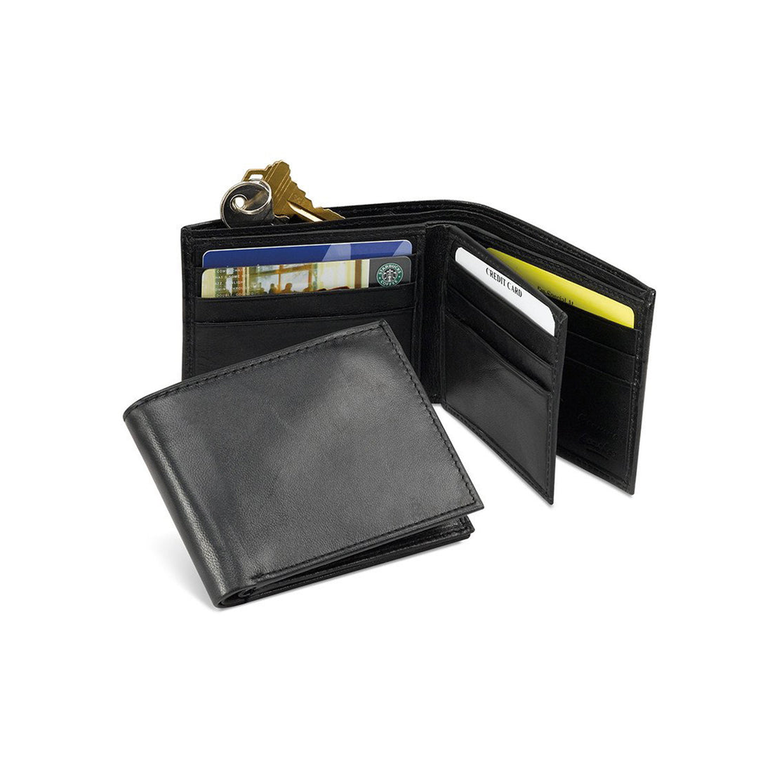 Black Leather Bifold Wallet - 4