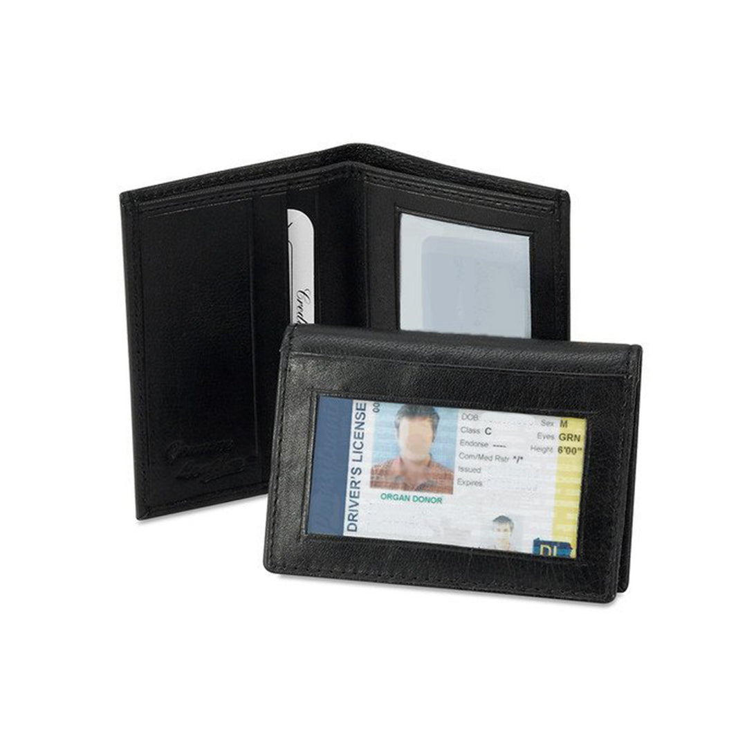 Black Leather Bifold Wallet - 98