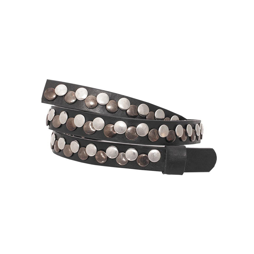 Black Hatband with Two-Tone Studs