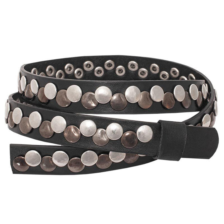 Black Hatband with Two-Tone Studs