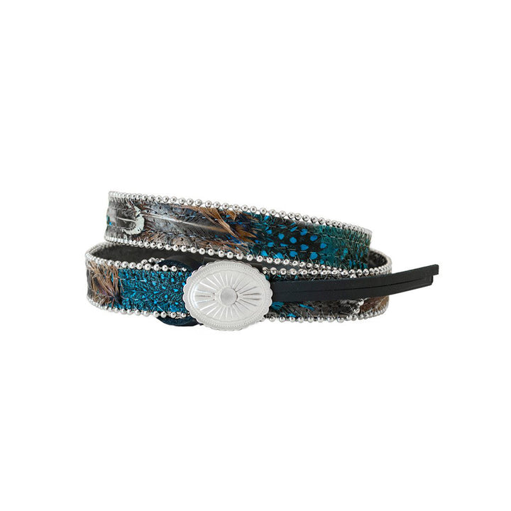 Blue Feathered Hatband