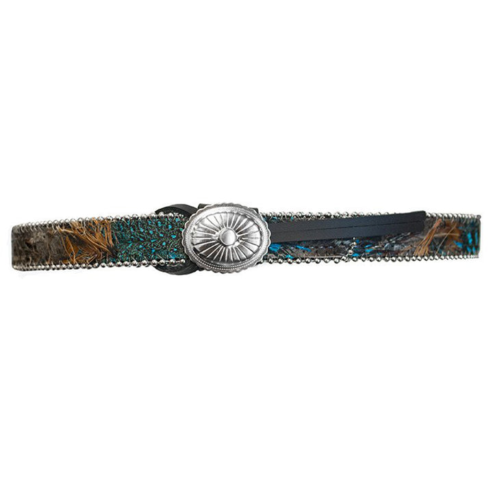 Blue Feathered Hatband
