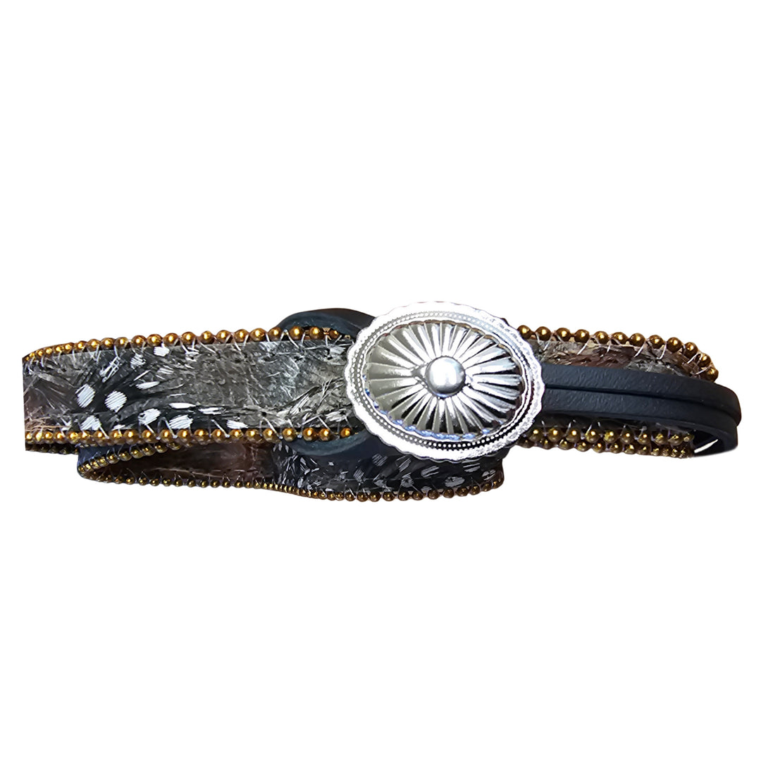 Gray/Silver Feathered Hatband