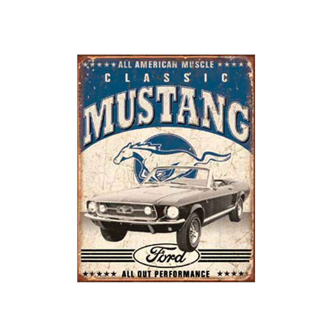 Classic Ford Mustang Tin Sign