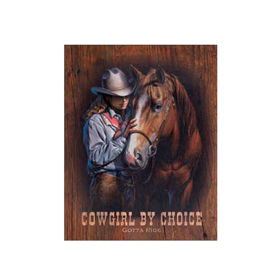 Cowgirl by Choice Tin Sign