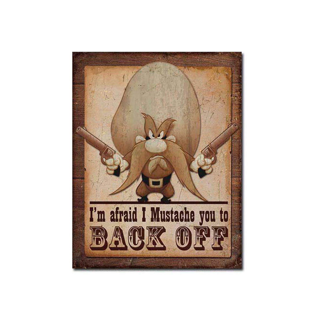Back Off Tin Sign