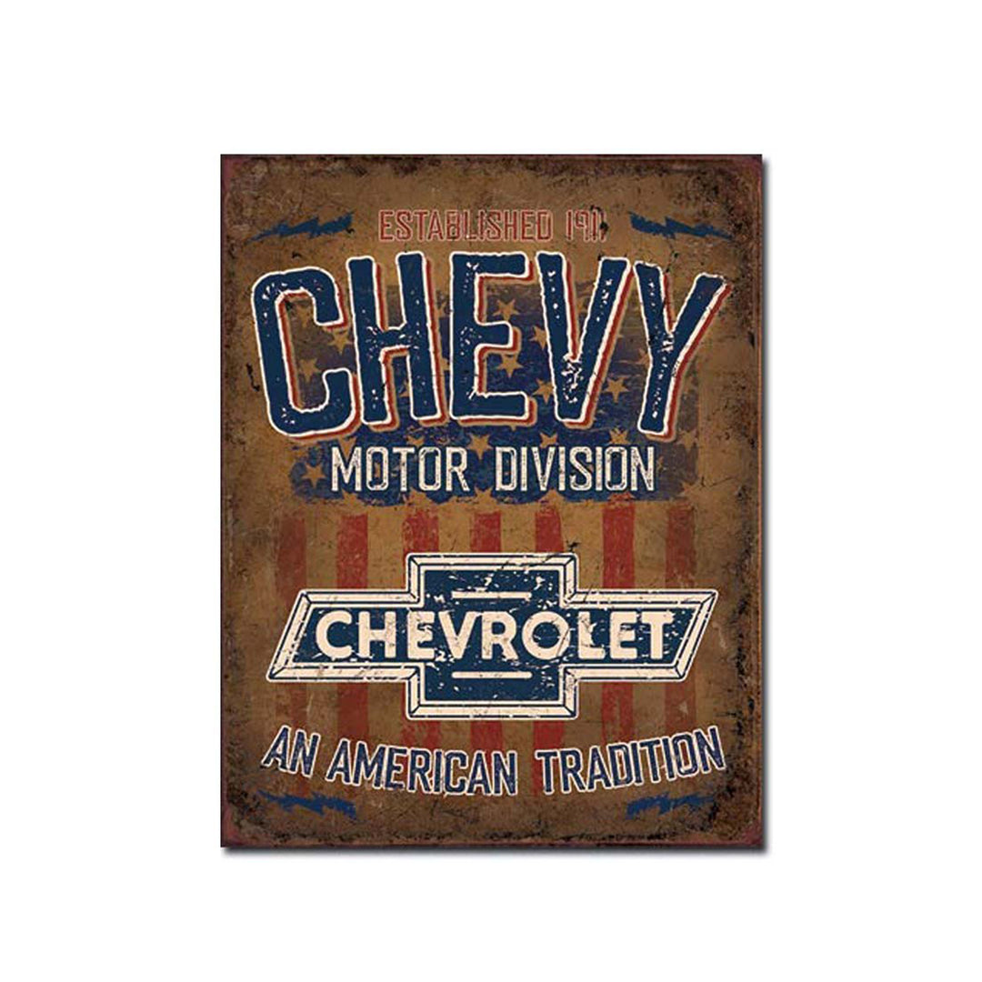 Chevy American Tradition Tin Sign