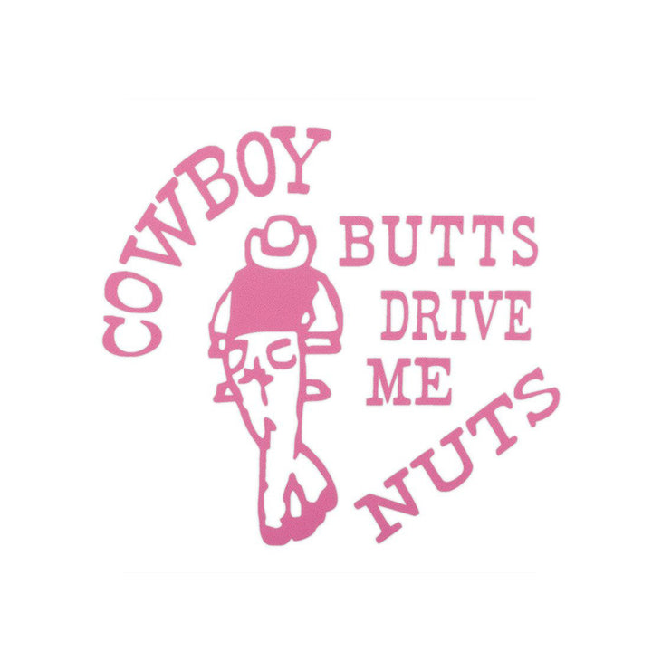 Pink Cowboy Butts Sticker