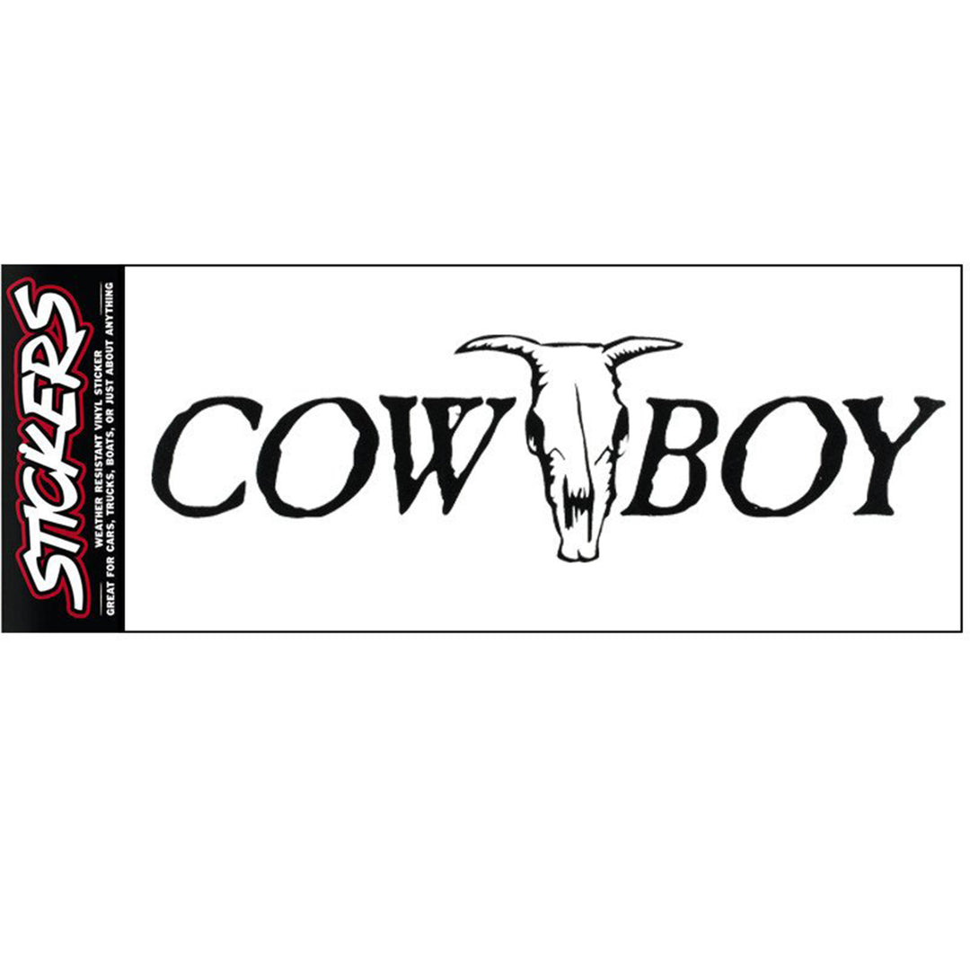 Cowboy &amp; Steer Skull Sticker