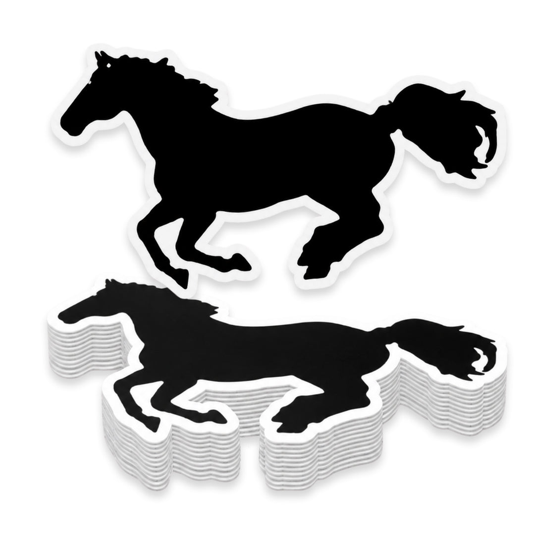 Running Horse Silhouette Weather Resistant Die-Cut Sticker - 6 x 8 in