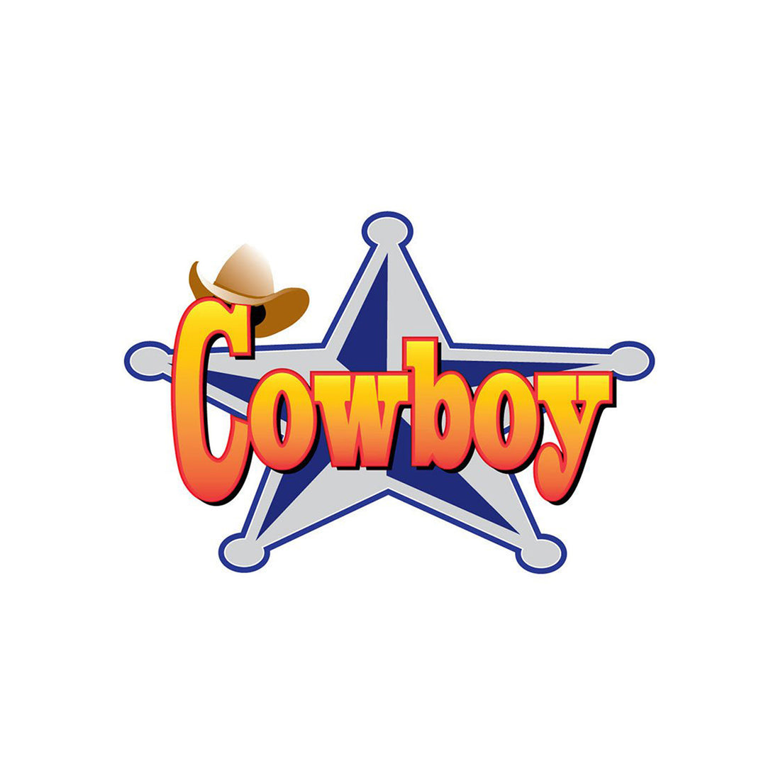 Sheriff Badge with Cowboy Die-cut Sticker