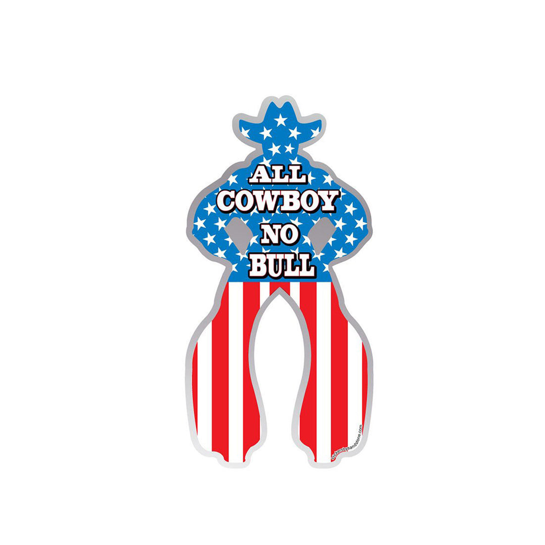 All Cowboy No Bull Die-cut Sticker