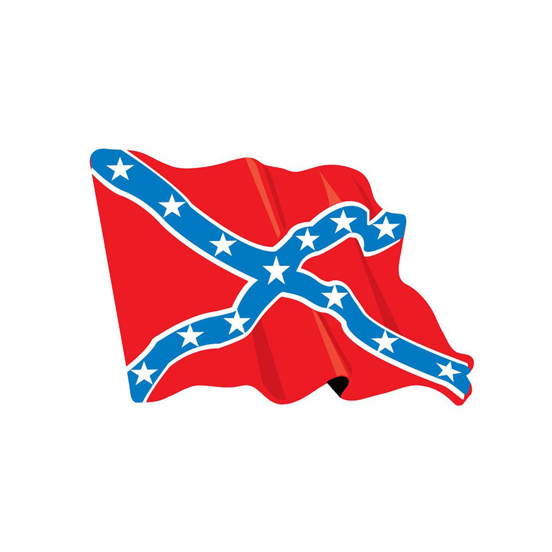 Wavy Rebel Flag Die-cut Sticker