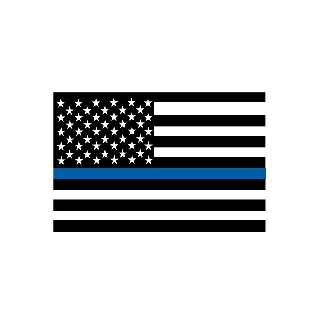 Police Tribute American Flag Sticker