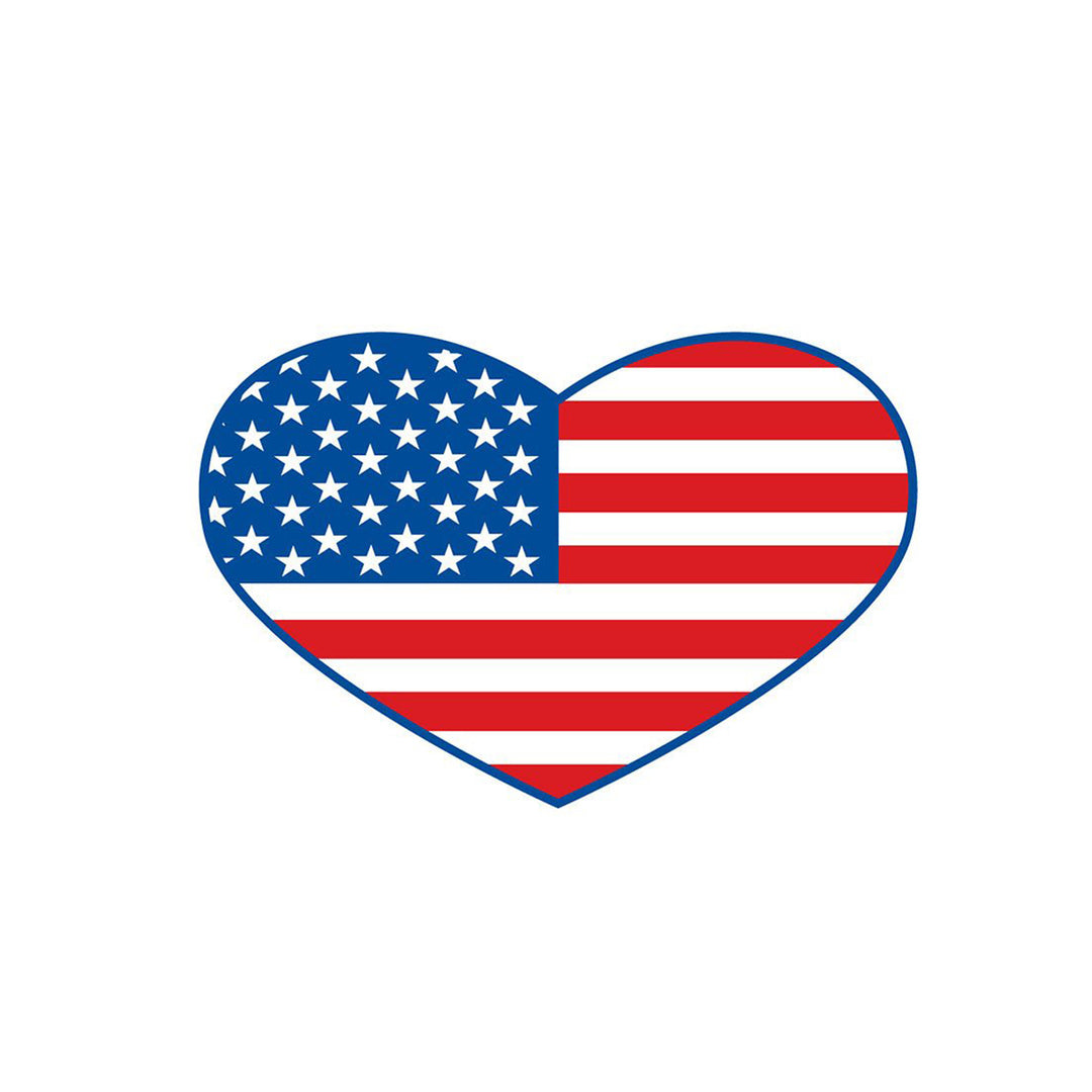 American Flag Heart Die-cut Sticker