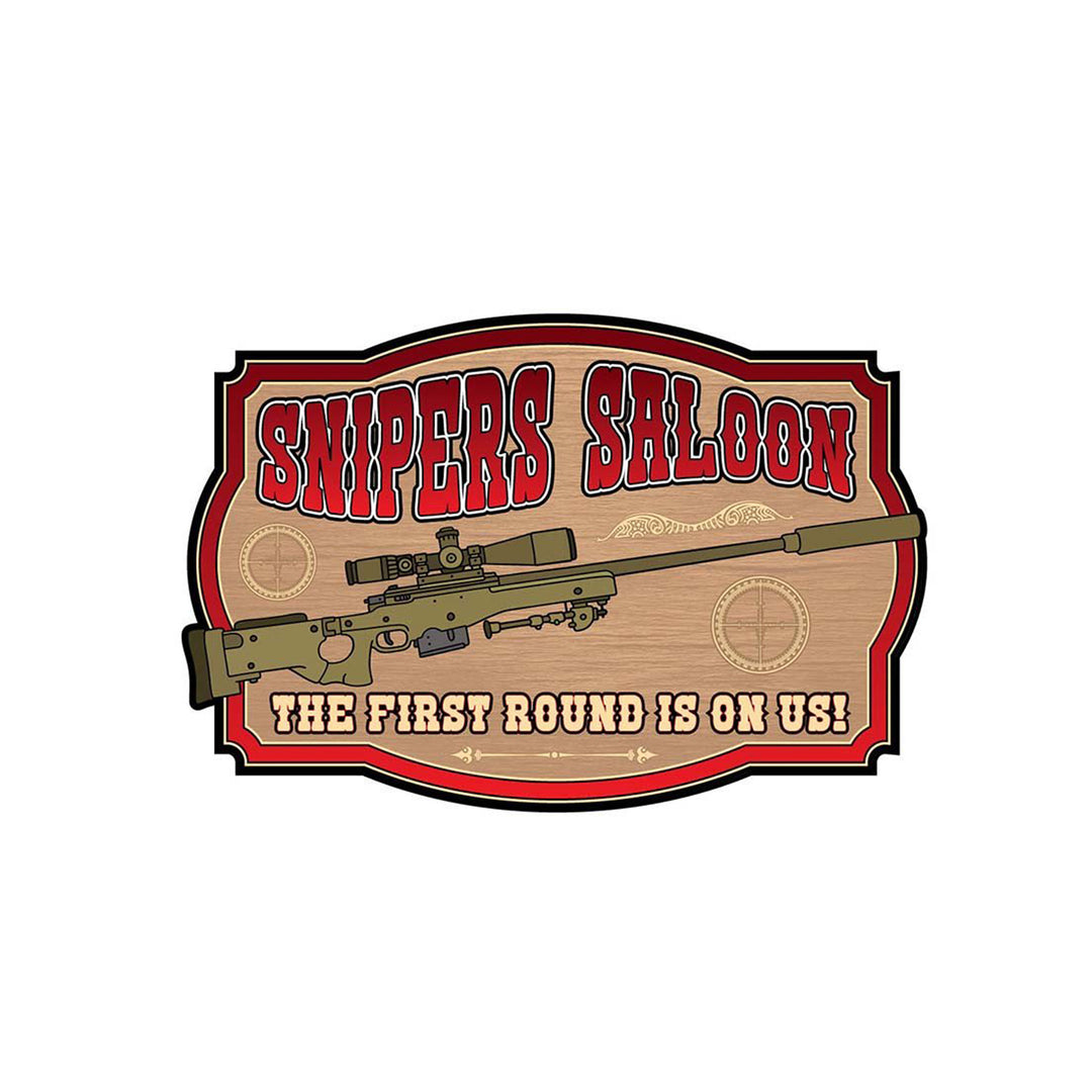 Snipers Saloon Die-cut Sticker