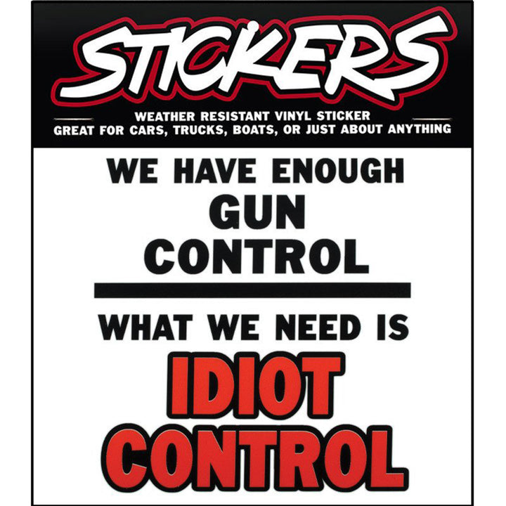 Idiot Control Sticker