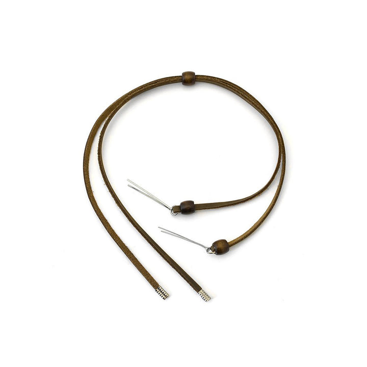 Soft Leather Stampede Strings - Brown