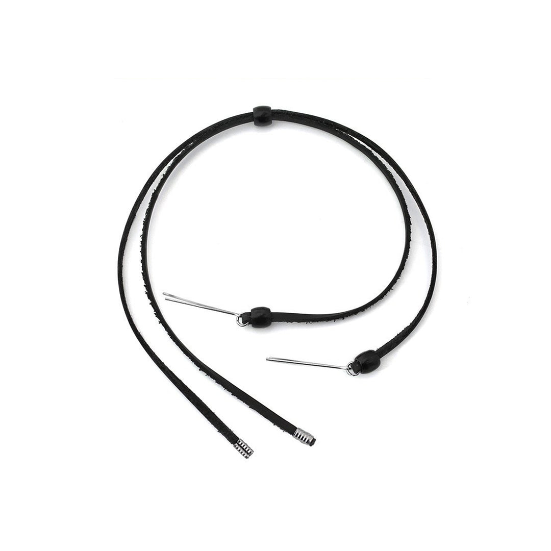Soft Leather Stampede Strings - Black