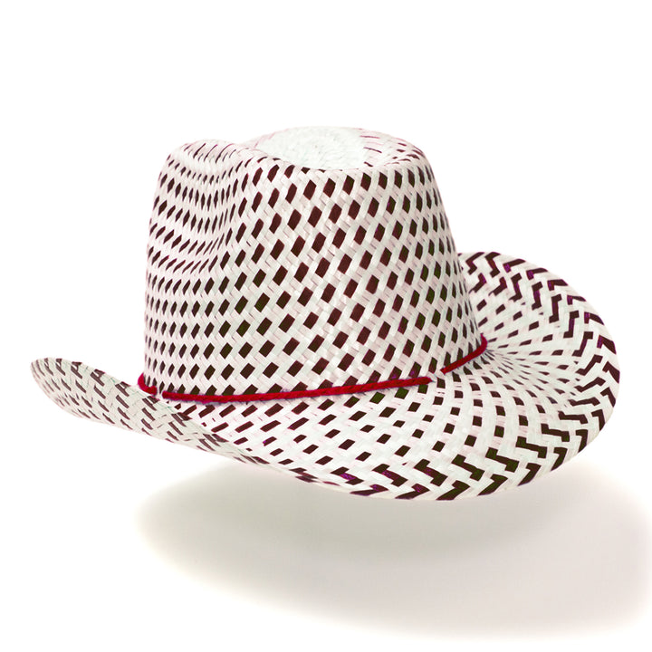 Toddler Straw Hat - Burgundy