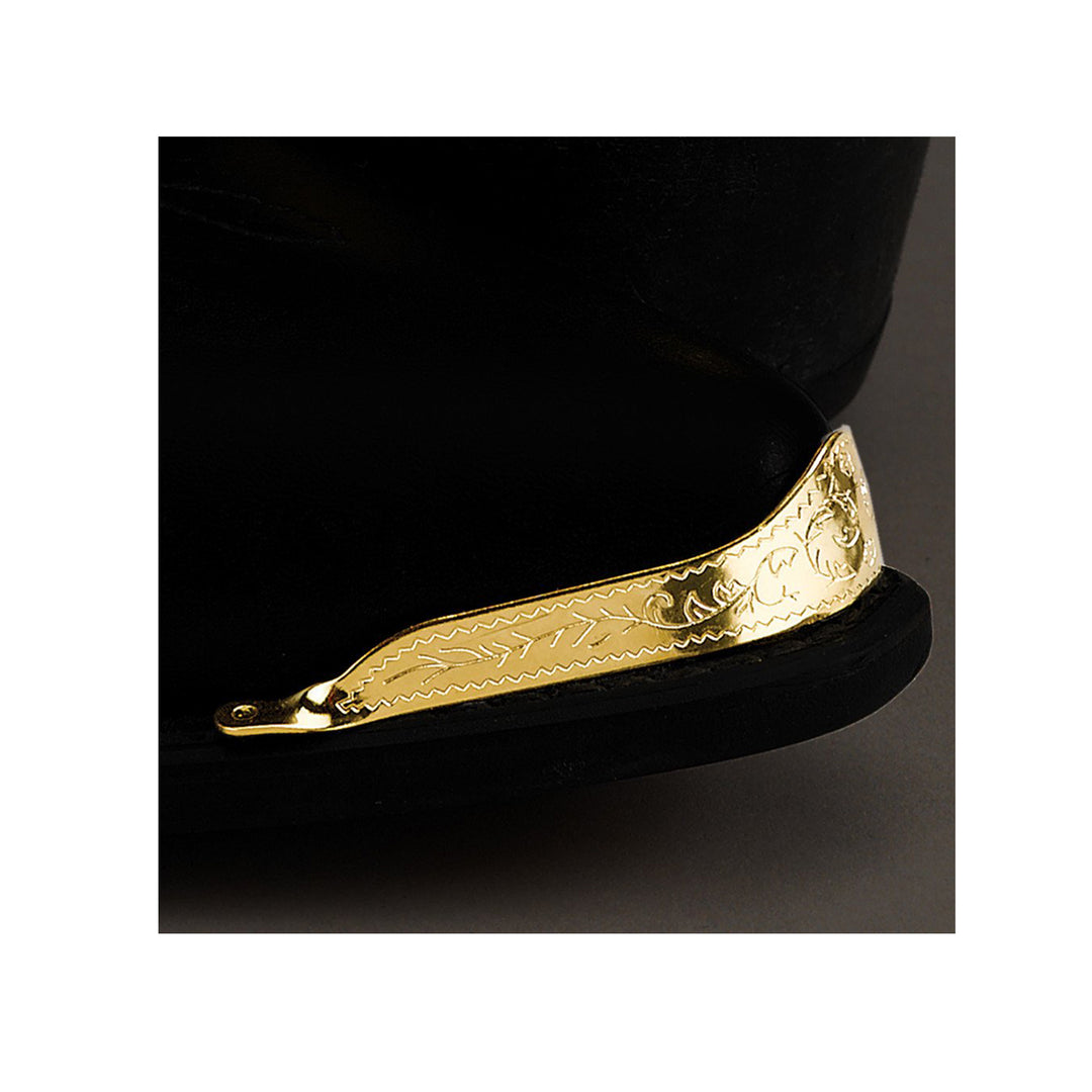 Engraved Brass Boot Tips - 1