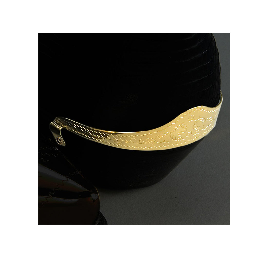 Engraved Brass Heel Guards - 5