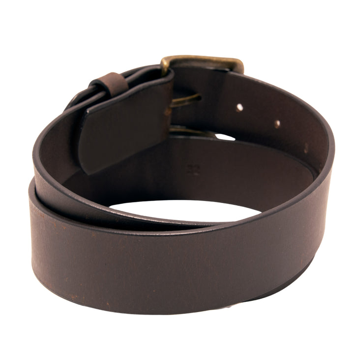 Core Western Top Grain Leather Plain Belt - Brown