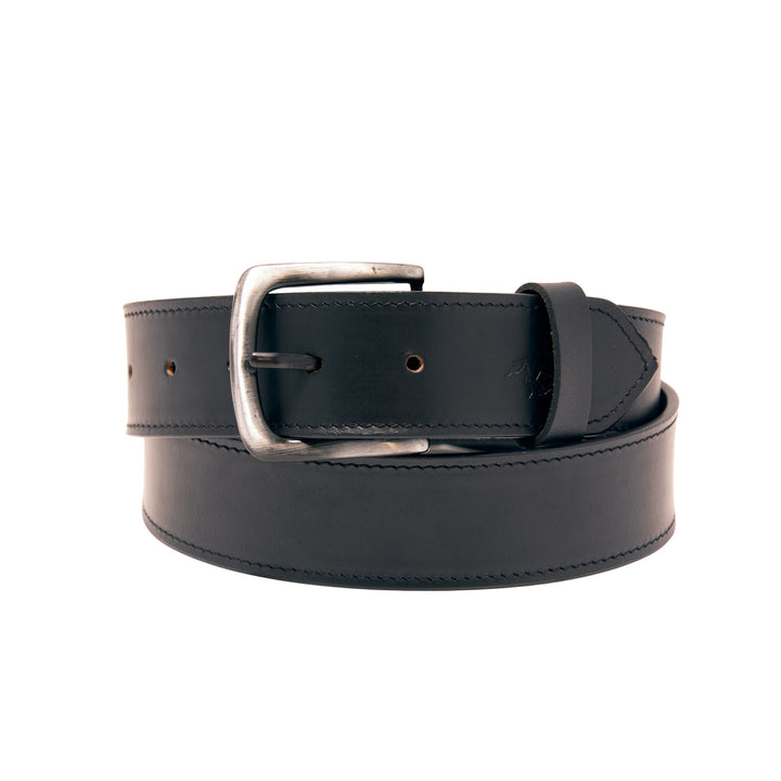 Core Western Top Grain Leather Belt, Triangle Design - Black