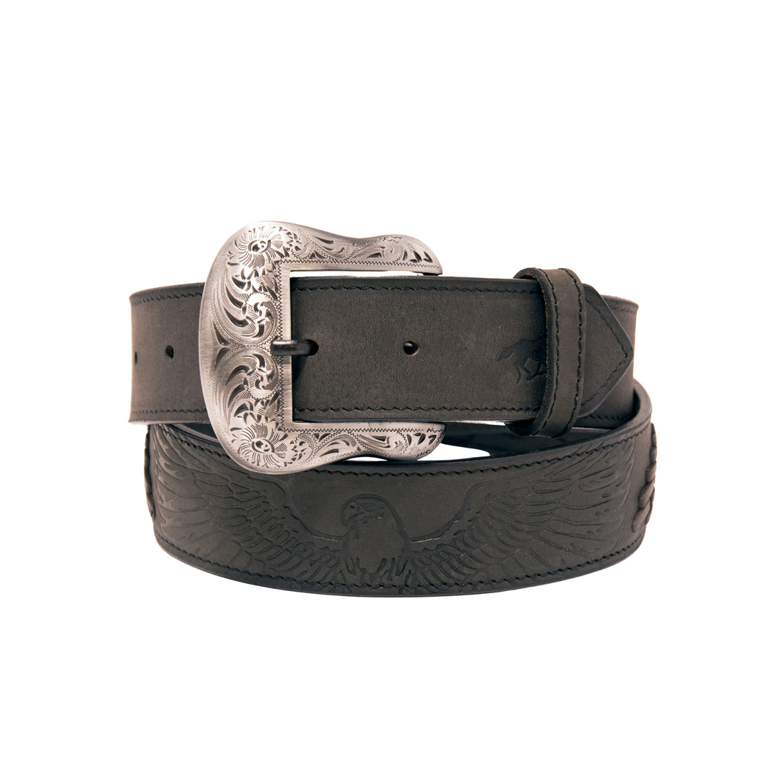 Eagle Top Grain Leather Belt - Black