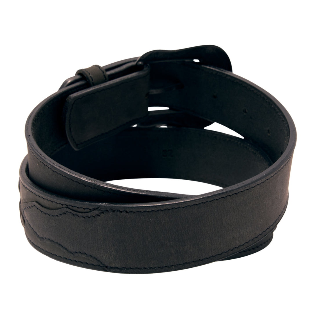 Eagle Top Grain Leather Belt - Black