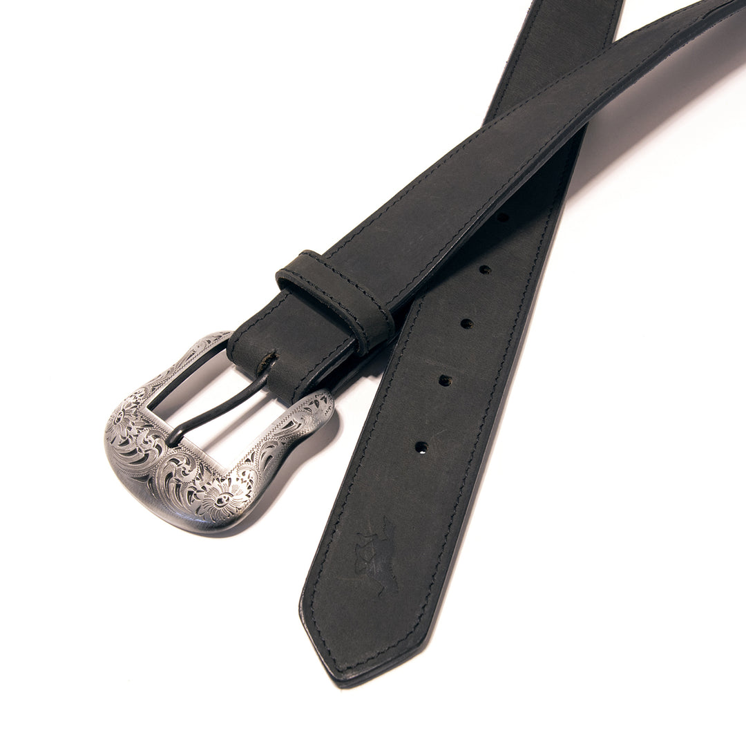 Eagle Top Grain Leather Belt - Black