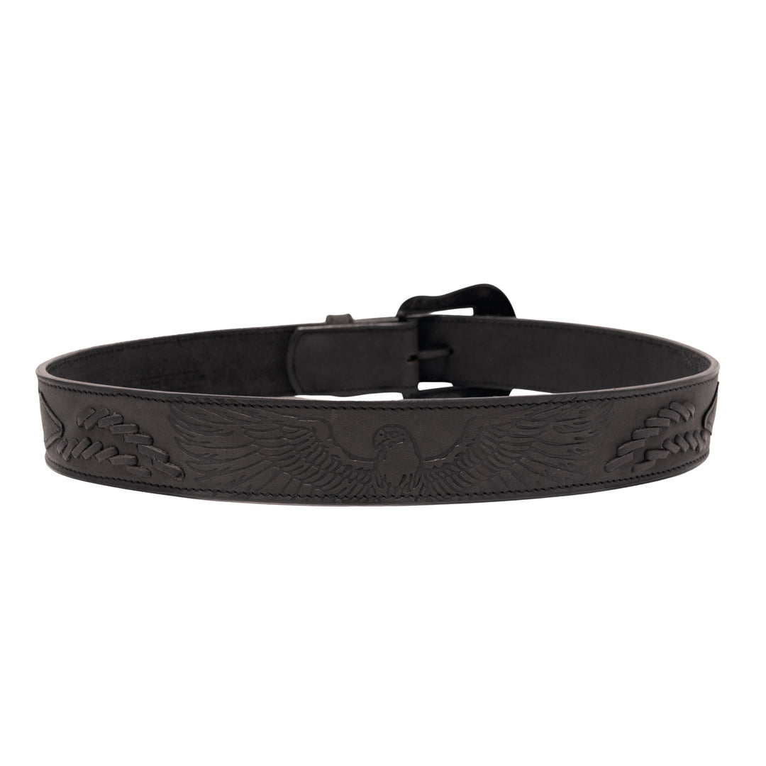 Eagle Top Grain Leather Belt - Black