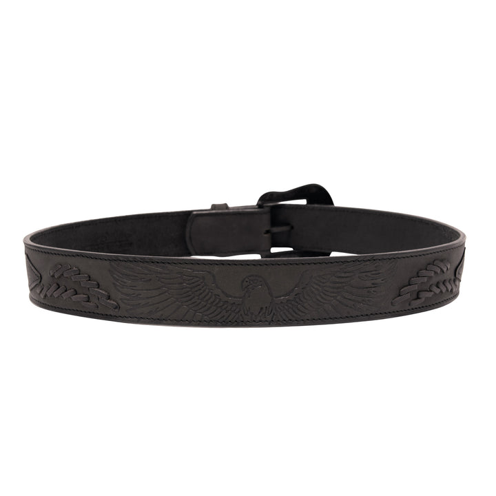 Eagle Top Grain Leather Belt - Black