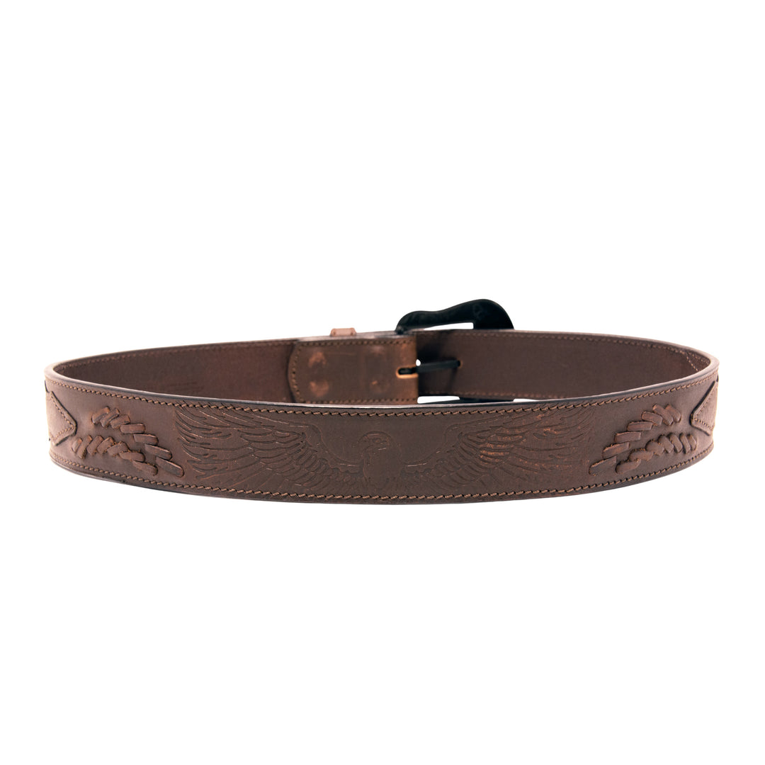 Eagle Top Grain Leather Belt - Brown