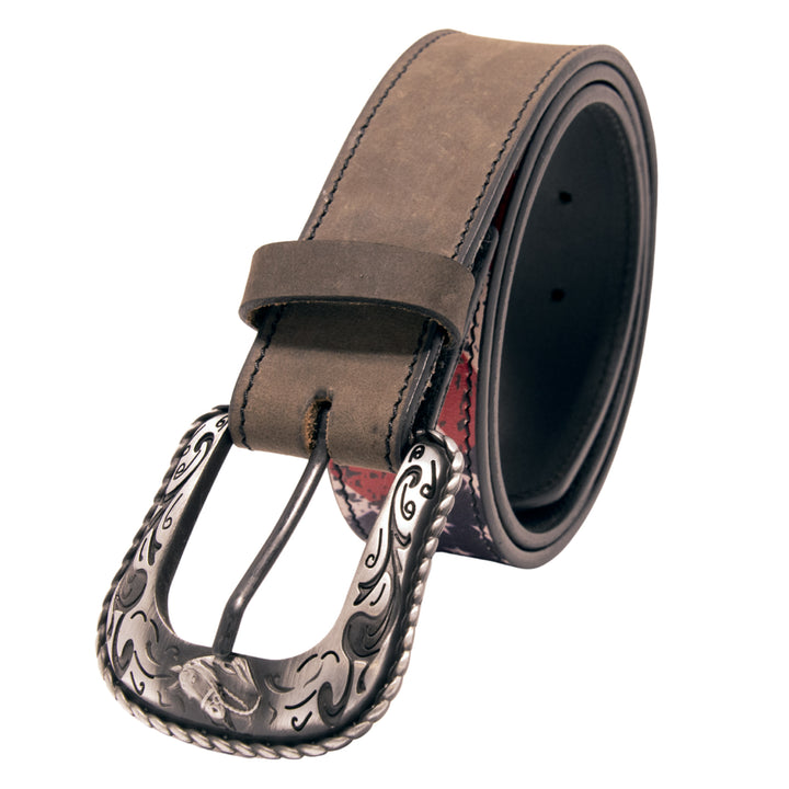 Americana Top Grain Leather Belt - Black