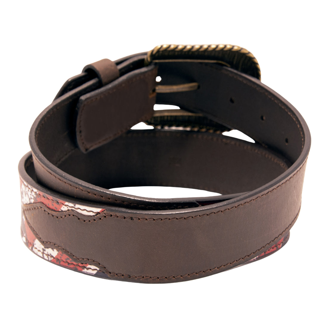 Americana Top Grain Leather Belt - Brown