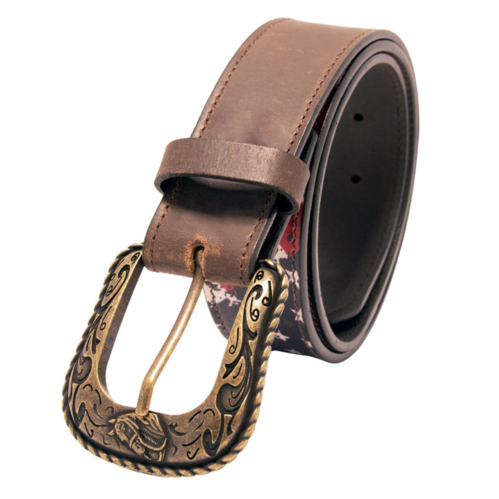 Americana Top Grain Leather Belt - Brown