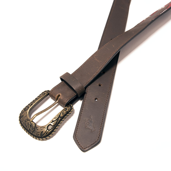 Americana Top Grain Leather Belt - Brown